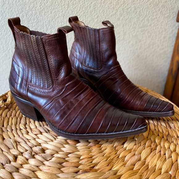 Amazing leather snip toe El Padrino cowboy boots - Picture 2 of 16